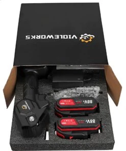 Violeworks® Accu Kettingzaag - Snoeizaag - Mini Kettingzaag - Handkettingzaag - Ook Voor Makita - Elektrische Kettingzaag - Elektrische Snoeischaar - Op Batterij - 2900 MAh - 1080W - 88V -Tuingereedschap Serie Winkel 1000x1200