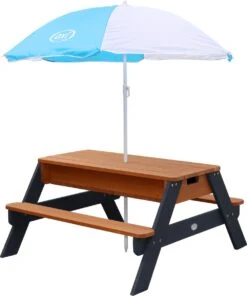 AXI Nick Zand & Water Picknicktafel In Antraciet/Bruin - Parasol Blauw/Wit - Picknick Tafel Voor Kinderen Van Hout -Tuingereedschap Serie Winkel 1000x1200 6