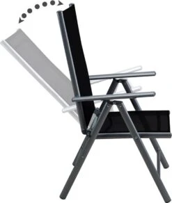 Tuinset 4 + 1 Klapstoelen Tuintafel – Aluminium 80x80cm - Grijs -Tuingereedschap Serie Winkel 1015x1200 6