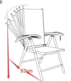 Tuinstoel Standenstoel Aluminium Antraciet 7 Standen Per 2 Stuks -Tuingereedschap Serie Winkel 1038x1200 1