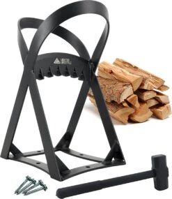 Lighted Lifestyle™| Houtklover Voor Aanmaakhout Incl. Kloofhamer - Houtsplijter - Houtkliever - Snel Haardhout - Gietijzer - Incl. Schroeven -Tuingereedschap Serie Winkel 1040x1200