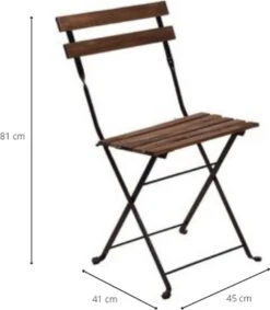 Wooners® Bistroset - Tuintafel Met Twee Stoelen - Metaal En Hout - Zwart -Tuingereedschap Serie Winkel 1046x1200 5