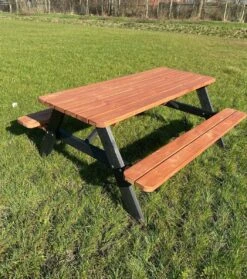 Goedkopepicknicktafels.nl | Zwart Bruine XL Picknicktafel Bruno | Tuintafel 6 Persoons | Bruin Zwart Gespoten Gedroogd Grenen Hout! -Tuingereedschap Serie Winkel 1061x1200 5