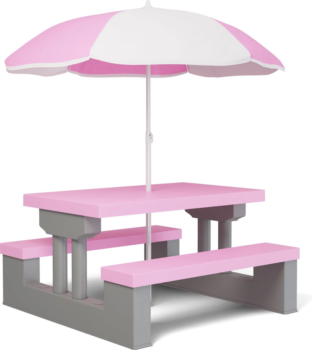 Spielwerk Kinder Tuinset – Incl. Parasol UV-bescherming - Roze Grijs 3 Spielwerk Kinder Tuinset – Incl. Parasol UV-bescherming - Roze Grijs