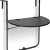 Relaxdays Balkontafel Inklapbaar, Balkon Tafel Rotan, Hangtafel Reling - Zwart -Tuingereedschap Serie Winkel 1069x1200 4