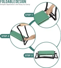 Uten - Kniebankje Tuin - Knie Steun - Tuinkruk Inklapbaar - Kniesteun Tuinieren - Kniekussen - Tot 150 Kg - Groen -Tuingereedschap Serie Winkel 1078x1200 2