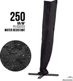 MaxxGarden Parasolhoes - Afdekhoes Voor Zweefparasol - Beschermhoes - 200-400 Cm - Met Rits En Trekkoord - Zwart -Tuingereedschap Serie Winkel 1081x1200