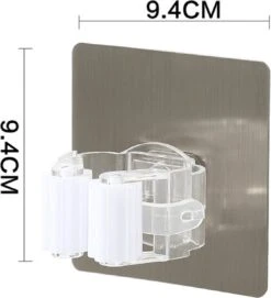 Bezem Houder - Zelfklevend - Zilverkleurig -Tuingereedschap Serie Winkel 1095x1200 2