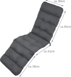 Beautissu Deckchair Kussen 200x50x8 Cm - Ligstoelkussen Antraciet - Matraskussen Voor Hangmatten En Tuin-/terrasstoelen - Flair DC -Tuingereedschap Serie Winkel 1112x1200 1