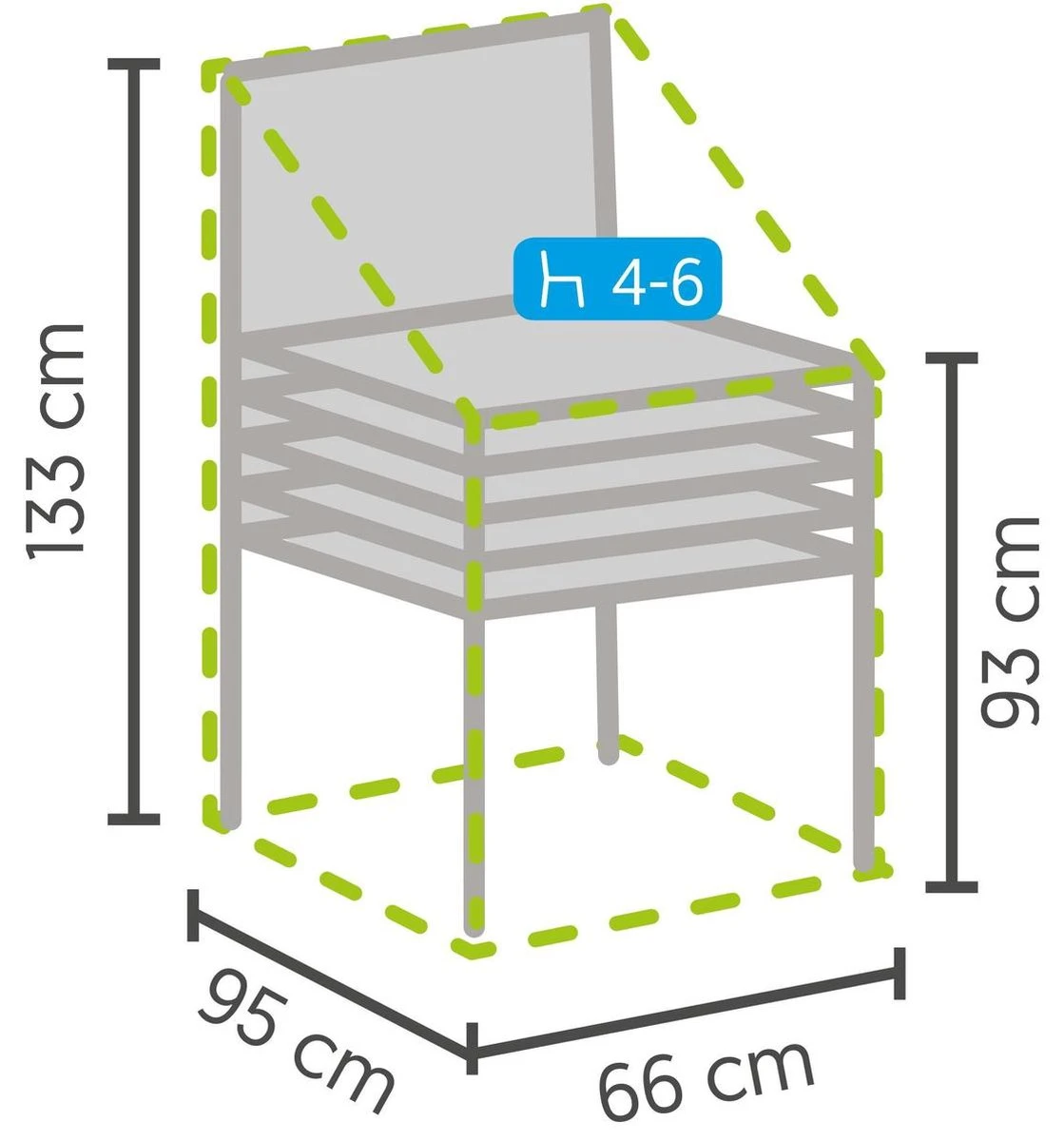 Weersbestendige Beschermhoes Stoel (4 Tot 6 Stapelstoelen) | 66 X 95 X 133/93 Cm (L) | Premium | Waterproof | TÜV Rheinland Gecertificeerd | Hoes Voor Tuin | Waterdicht | Solution Dyed (verkleuring Onmogelijk) | Grijs / Antraciet 7 Weersbestendige Beschermhoes Stoel (4 Tot 6 Stapelstoelen) | 66 X 95 X 133/93 Cm (L) | Premium | Waterproof | TÜV Rheinland Gecertificeerd | Hoes Voor Tuin | Waterdicht | Solution Dyed (verkleuring Onmogelijk) | Grijs / Antraciet - Afbeelding 5