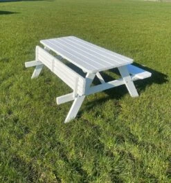 Goedkopepicknicktafels.nl | Witte XL Picknicktafel | Tuintafel 6 Persoons | Wit Gespoten Gedroogd Grenen Hout! -Tuingereedschap Serie Winkel 1125x1200 3