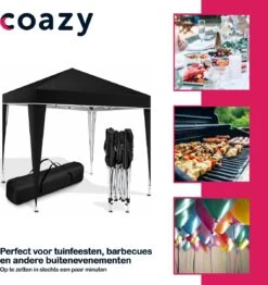 Coazy Waterdichte Partytent 3x3 Meter Opvouwbaar - Paviljoen - Easy Up - Pop-up Tent Met Haringen, Touw En Anti Slip Poten - Waterdicht - Partytenten Weerbestendig -Tuingereedschap Serie Winkel 1132x1200 2