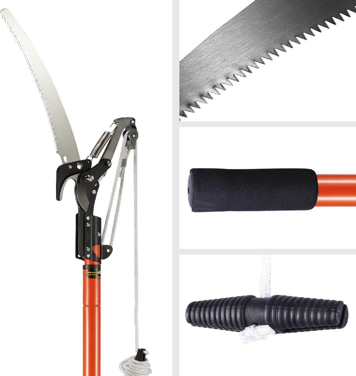 Gardebruk Takkenzaag Telescopisch - 2in1 Zaag & Snoeischaar - Oranje 12 Gardebruk Takkenzaag Telescopisch - 2in1 Zaag & Snoeischaar - Oranje - Afbeelding 10