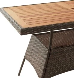 Teamson Home 5-Delig Diningset - Tuinset - Tuinmeubelen - Tafel En 4 Stoelen - Voor Maximaal 4 Personen - Massief Houten Tafelblad - Bruin - 244 X 132 X 84 (cm) -Tuingereedschap Serie Winkel 1145x1200 5