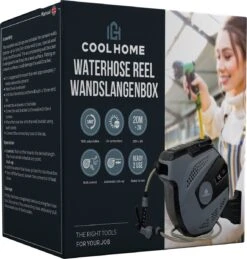 CoolHome - Wandslangenbox 20 Meter + 2 Meter - Tuinslang Met Haspel- Slangenhouder 180° Draaibaar - Tuinslanghaspel Zwart - Grijs 19 CoolHome - Wandslangenbox 20 Meter + 2 Meter - Tuinslang Met Haspel- Slangenhouder 180° Draaibaar - Tuinslanghaspel Zwart - Grijs -Tuingereedschap Serie Winkel 1146x1200 8