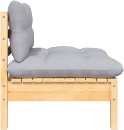 VidaXL 3-delige Loungeset Met Grijze Kussens Massief Grenenhout -Tuingereedschap Serie Winkel 1150x1200 2