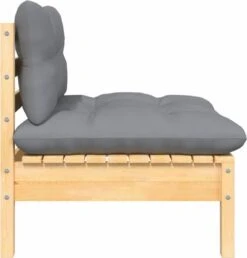VidaXL 3-delige Loungeset Met Grijze Kussens Massief Grenenhout -Tuingereedschap Serie Winkel 1150x1200 3