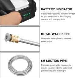 Merkloos Elektrische Accu-Hogedrukreiniger - 1.2mpa - Multifunctioneel Mondstuk - Draagbaar Oplaadbaar Snoerloos - Reinigingsspuitpistool - Met Rijke Accessoires - Voor Auto, Tuin, Terras, Raam - Zwart 22 Merkloos Elektrische Accu-Hogedrukreiniger - 1.2mpa - Multifunctioneel Mondstuk - Draagbaar Oplaadbaar Snoerloos - Reinigingsspuitpistool - Met Rijke Accessoires - Voor Auto, Tuin, Terras, Raam - Zwart -Tuingereedschap Serie Winkel 1152x1200