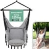 Vita5 XXL Hangstoel | Binnen&Buiten Hangnest | Incl. 2 Kussens En Boekenvak | Volwassenen&Kinderen | Hangmatstoel Tot 225kg | Grijs -Tuingereedschap Serie Winkel 1153x1200 3