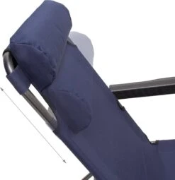 Relaxdays Ligstoel Inklapbaar - Ligbed Met Hoofdsteun - Strandstoel Verstelbaar - Camping - Donkerblauwe -Tuingereedschap Serie Winkel 1162x1200 7