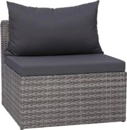 VidaXL 3-delige Loungeset Met Kussens Poly Rattan Grijs -Tuingereedschap Serie Winkel 1165x1200 4