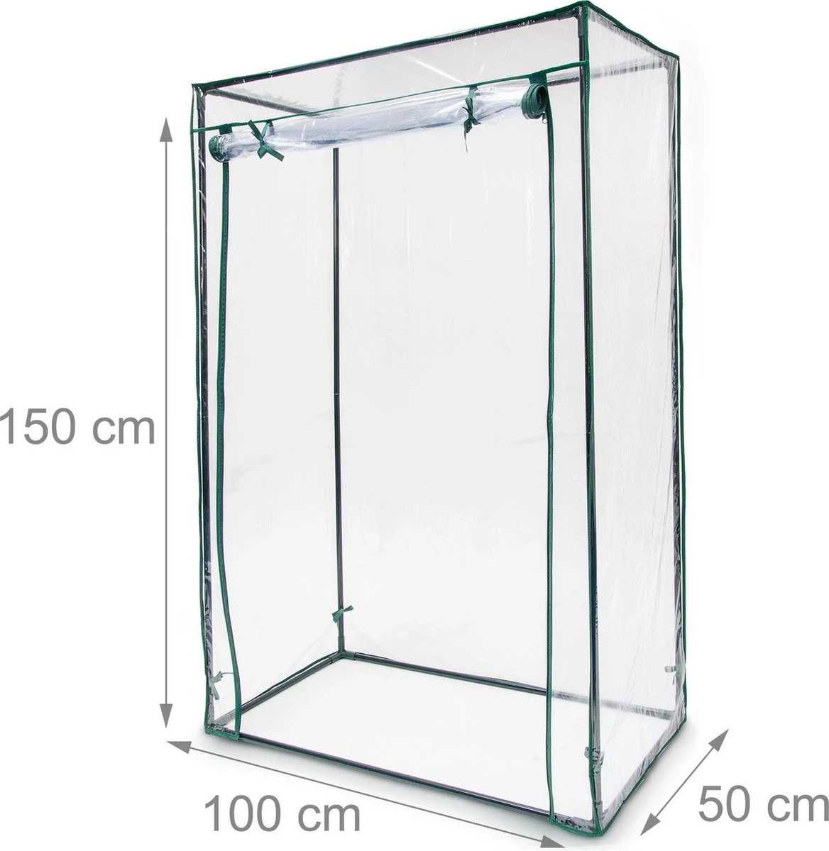 Relaxdays Tomatenkas 150x100x50 Cm - Tuinkas Tomaten - Foliekas - Serre - Kweekkas - PVC 13 Relaxdays Tomatenkas 150x100x50 Cm - Tuinkas Tomaten - Foliekas - Serre - Kweekkas - PVC - Afbeelding 11
