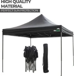 MaxxGarden Easy-up Partytent - 3x3m - Standaard - Waterdicht - Opvouwbaar - Inclusief Draagtas - Zwart -Tuingereedschap Serie Winkel 1173x1200 1
