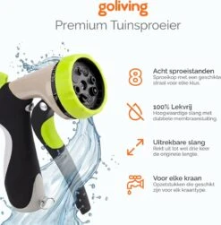 Goliving Tuinslang Flexibel - 30 Meter - Uitrekbare Tuinslang Sproeier - Tuinsproeier - Zwart - Acht Standen - Met Opbergtas -Tuingereedschap Serie Winkel 1180x1200 12