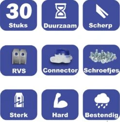 Mesjes Voor Gardena Robotmaaier - Husqvarna Automower - 30st - RVS Coated - Plastic Box + CONNECTOR 11 Mesjes Voor Gardena Robotmaaier - Husqvarna Automower - 30st - RVS Coated - Plastic Box + CONNECTOR -Tuingereedschap Serie Winkel 1180x1200