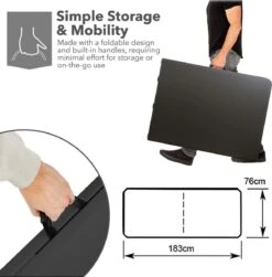 MaxxGarden Vouwtafel - Zwart - Rotanlook - 180x75x74 Cm -Tuingereedschap Serie Winkel 1180x1200 4