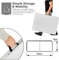 MaxxGarden Vouwtafel - Opvouwbare Kampeer Tafel - Tuin - Camping - Binnen - Weersbestendig - 180 X 74 X 74cm- Wit -Tuingereedschap Serie Winkel 1180x1200 5