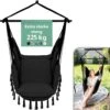 Vita5 XXL Hangstoel - Binnen&Buiten Hangnest - Incl. 2 Kussens En Boekenvak - Volwassenen&Kinderen - Hangmatstoel Tot 225kg - Zwart -Tuingereedschap Serie Winkel 1181x1200 4