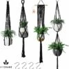 4 Stuks Luxe Macrame Plantenhangers - Boho Handgeweven Katoen Hangpot Voor Binnen/Buiten - Hangende Bloempot Met Kralen - Macramé Touw/Koord Hangplant Houder - Bohemian Wandhanger Decoratie - Plant Hanger - Verticale Tuin Bloempothouder Planthanger -Tuingereedschap Serie Winkel 1181x1200 6
