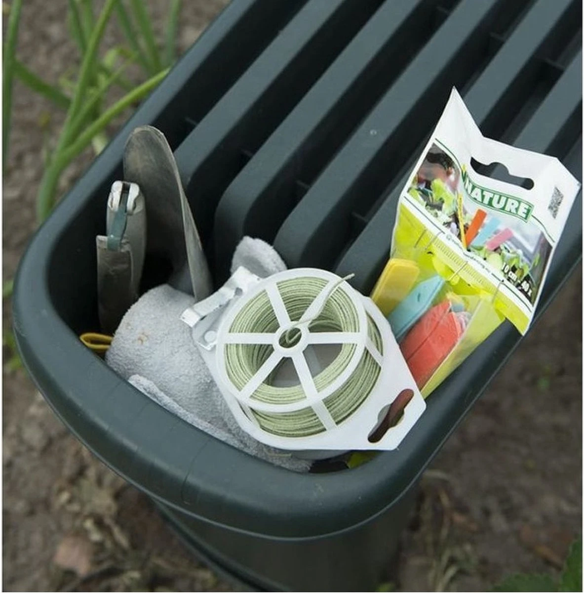 Nature - Tuinkruk 2-in-1 - Tuinzit/-knielkruk - Tuin Werkbank - Grijs - H34 X 66 X 25cm 4 Nature - Tuinkruk 2-in-1 - Tuinzit/-knielkruk - Tuin Werkbank - Grijs - H34 X 66 X 25cm - Afbeelding 2