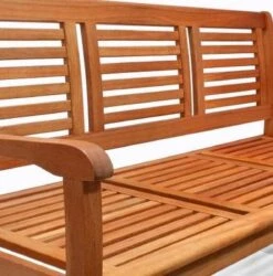 Casaria Tuinbank - FSC®-Gecertificeerd Eucalyptushout - 153cm Bruin -Tuingereedschap Serie Winkel 1185x1200 10