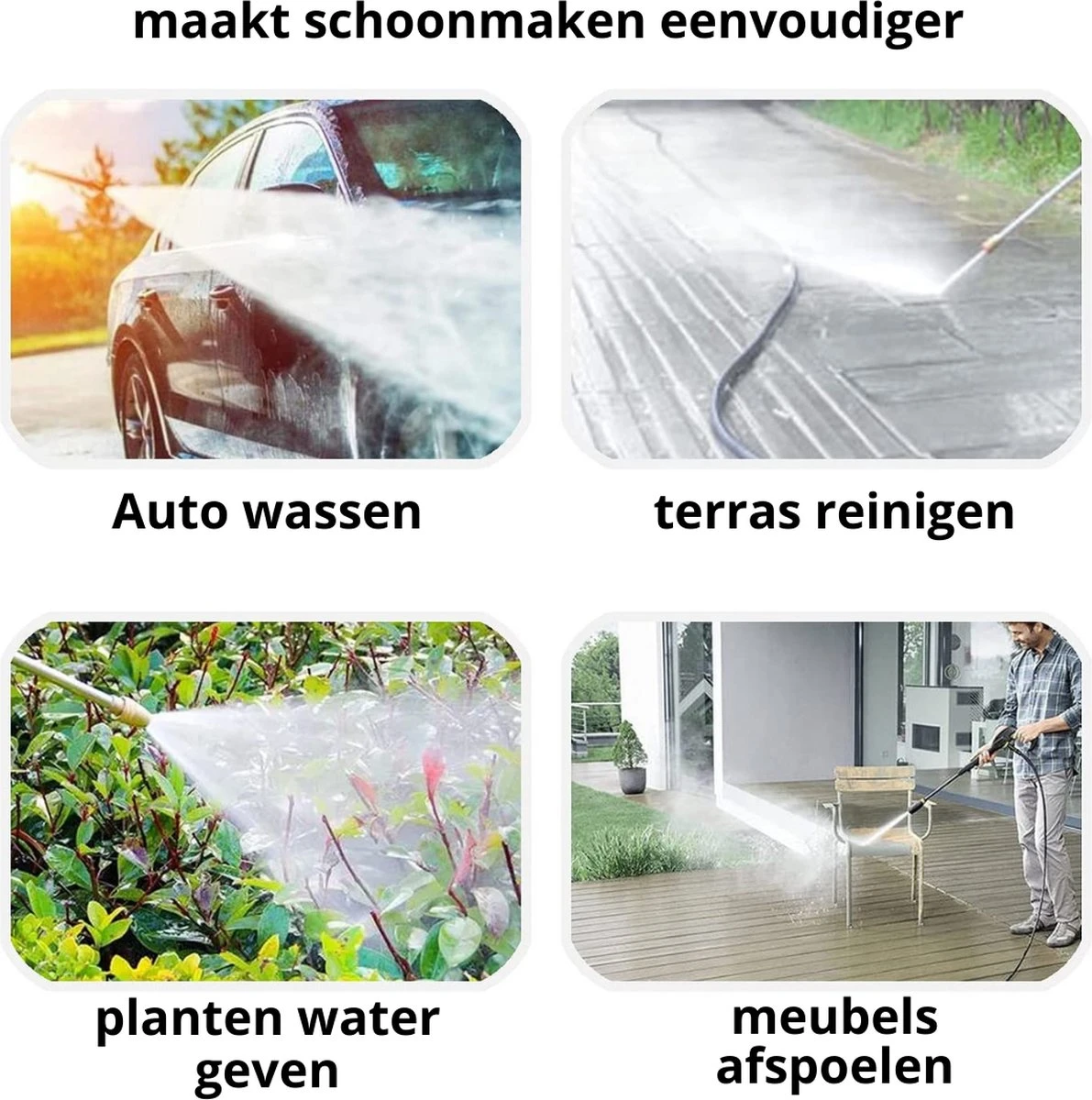 Hogedrukreiniger - Draagbaar - Auto Wasmachine - Hogedrukreiniger 8 Hogedrukreiniger - Draagbaar - Auto Wasmachine - Hogedrukreiniger - Afbeelding 6