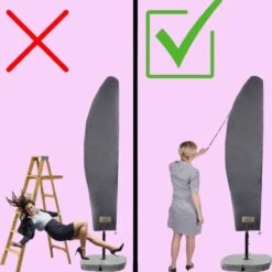 Parasolhoes Voor Zweefparasol–Waterdicht-met Rits En Stok-Superieure Kwaliteit-280cm X 81cm -Tuingereedschap Serie Winkel 1199x1200 15