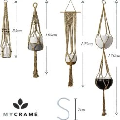 4 Stuks Luxe Jute Plantenhangers - Boho Handgeweven Katoen Hangpot Voor Binnen/Buiten - Hangende Bloempot Met Kralen - Macramé Touw/Koord Hangplant Houder - Bohemian Wandhanger Decoratie - Plant Hanger - Verticale Tuin Bloempothouder Planthanger -Tuingereedschap Serie Winkel 1199x1200 22