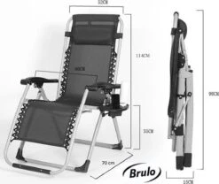 Brulo - Ligstoel Tuin - Ligstoelen - Strandstoel Opvouwbaar - Tuinstoel - Incl Tafel En Hoofdkussen -Tuingereedschap Serie Winkel 1200x1012 2