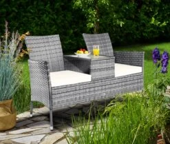 Casaria Polyrattan Tuinbank - Incl. Tafel & Kussens 7 Cm - Grijs 15 Casaria Polyrattan Tuinbank - Incl. Tafel & Kussens 7 Cm - Grijs -Tuingereedschap Serie Winkel 1200x1013 1
