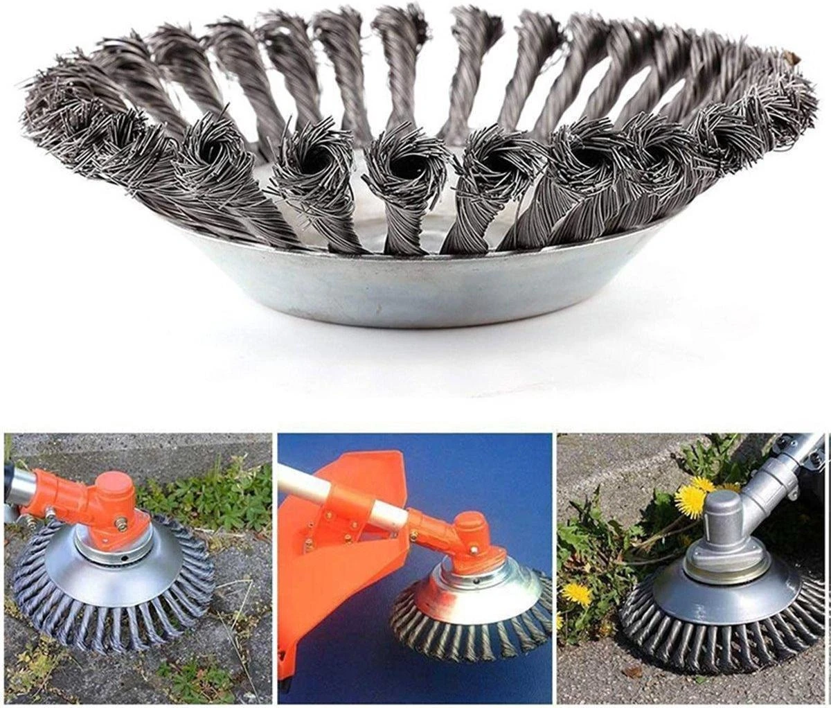 Onkruidborstel Voor Bosmaaier | 150mm /15 Cm Staalborstel Nieuw | Universele Onkruidborstel 150 Mm - Onkruidverwijderaar - Voegenborstel - Grastrimmer 3 Onkruidborstel Voor Bosmaaier | 150mm /15 Cm Staalborstel Nieuw | Universele Onkruidborstel 150 Mm - Onkruidverwijderaar - Voegenborstel - Grastrimmer