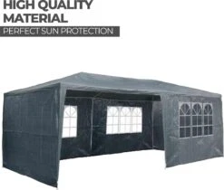 MaxxGarden Partytent - Paviljoen - 3x6m - Incl. Zijwanden - Waterdicht - Antraciet -Tuingereedschap Serie Winkel 1200x1022 6