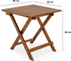 Merkloos EezyLife Houten Bijzettafel - 46x46x46cm - Acacia Hout - Tuintafel -Tuingereedschap Serie Winkel 1200x1028 4