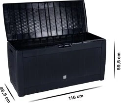 Opbergbox 310L UV-Bestendig Weerbestendig Wielen Tuinbox Rotan-look Antraciet 29 Opbergbox 310L UV-Bestendig Weerbestendig Wielen Tuinbox Rotan-look Antraciet -Tuingereedschap Serie Winkel 1200x1031 1