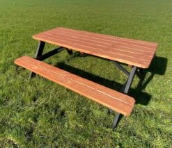 Goedkopepicknicktafels.nl | Zwart Bruine XL Picknicktafel Bruno | Tuintafel 6 Persoons | Bruin Zwart Gespoten Gedroogd Grenen Hout! -Tuingereedschap Serie Winkel 1200x1035 1
