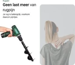 MaatWorkz - Grondboor - 25 CM - Boormachine - Bollenplanter - Moestuin - Palenboor - Boor - Tuin 14 MaatWorkz - Grondboor - 25 CM - Boormachine - Bollenplanter - Moestuin - Palenboor - Boor - Tuin -Tuingereedschap Serie Winkel 1200x1045 1