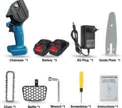 Merkloos Mini Accu Kettingzaag - 4 Inch Elektrische Boomzaag - Handkettingzaag - Met 2 Accu En 1 Oplader - Voor Tuinboom Ranch Bomen Snijden Hout- Blauw 31 Merkloos Mini Accu Kettingzaag - 4 Inch Elektrische Boomzaag - Handkettingzaag - Met 2 Accu En 1 Oplader - Voor Tuinboom Ranch Bomen Snijden Hout- Blauw -Tuingereedschap Serie Winkel 1200x1062 2