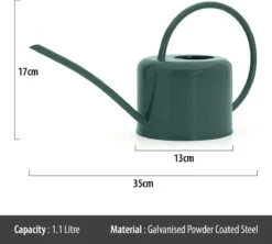 CKB LTD - Gieters - Gieter - Retro - Gietertje - Kleine Gieter Voor Binnen En Buiten - 1 Liter - Groen Plantengieter Tuingieter Bloemengieter Mini Klein Metaal Binnenplantjes Gietertjes Tuingieters Vintage Kamerplanten Buitengieter Binnenshuis -Tuingereedschap Serie Winkel 1200x1079 3