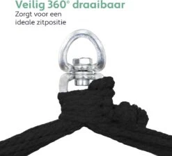 Vita5 XXL Hangstoel - Binnen&Buiten Hangnest - Incl. 2 Kussens En Boekenvak - Volwassenen&Kinderen - Hangmatstoel Tot 225kg - Zwart -Tuingereedschap Serie Winkel 1200x1094 5
