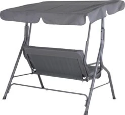 Merkloos Casaria Hollywood Schommel - Antraciet - Incl. Zonnekap -Tuingereedschap Serie Winkel 1200x1109 3